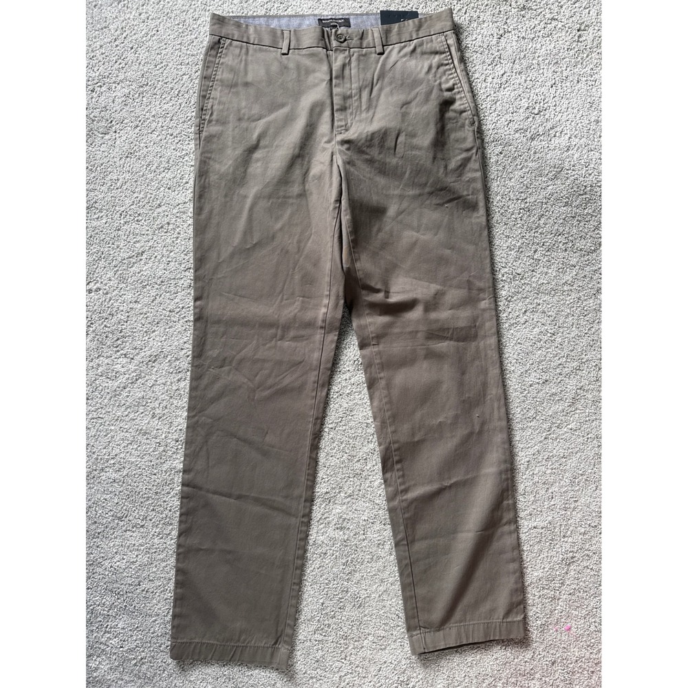 Banana Republic Emerson Chino Mens 35x34 Vintage Straight Fit Taupe Brown Pants